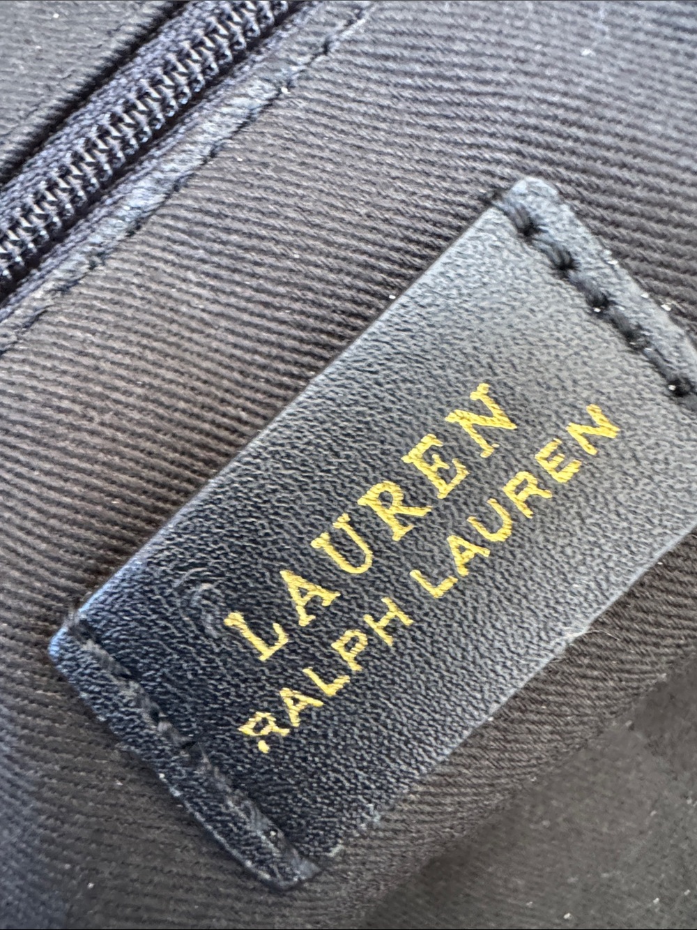 Lauren Ralph Lauren black Crochet straw Whitney tote "RL" monogram tassel charm - Picture 6 of 10